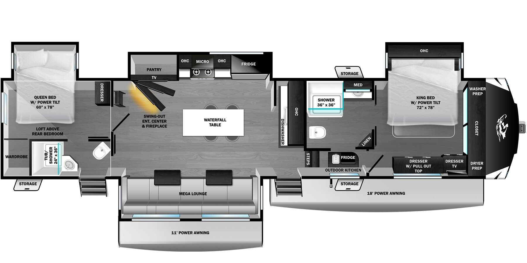 Call now about this 2026 Open Range Open Range - 3X 390TBS! 2026 Open Range Open Range - 3X 390TBS - New Fifth Wheel For Sale by McClain's RV Fort Worth in Fort Worth, Texas features Fireplace, Theater Seating, Central Vacuum, Kitchen Sink, Power Awning