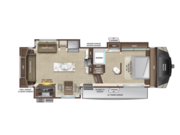 Call now about this 2025 Highland Ridge Open Range 264RLS! Floorplan of 2025 Highland Ridge Open Range 264RLS