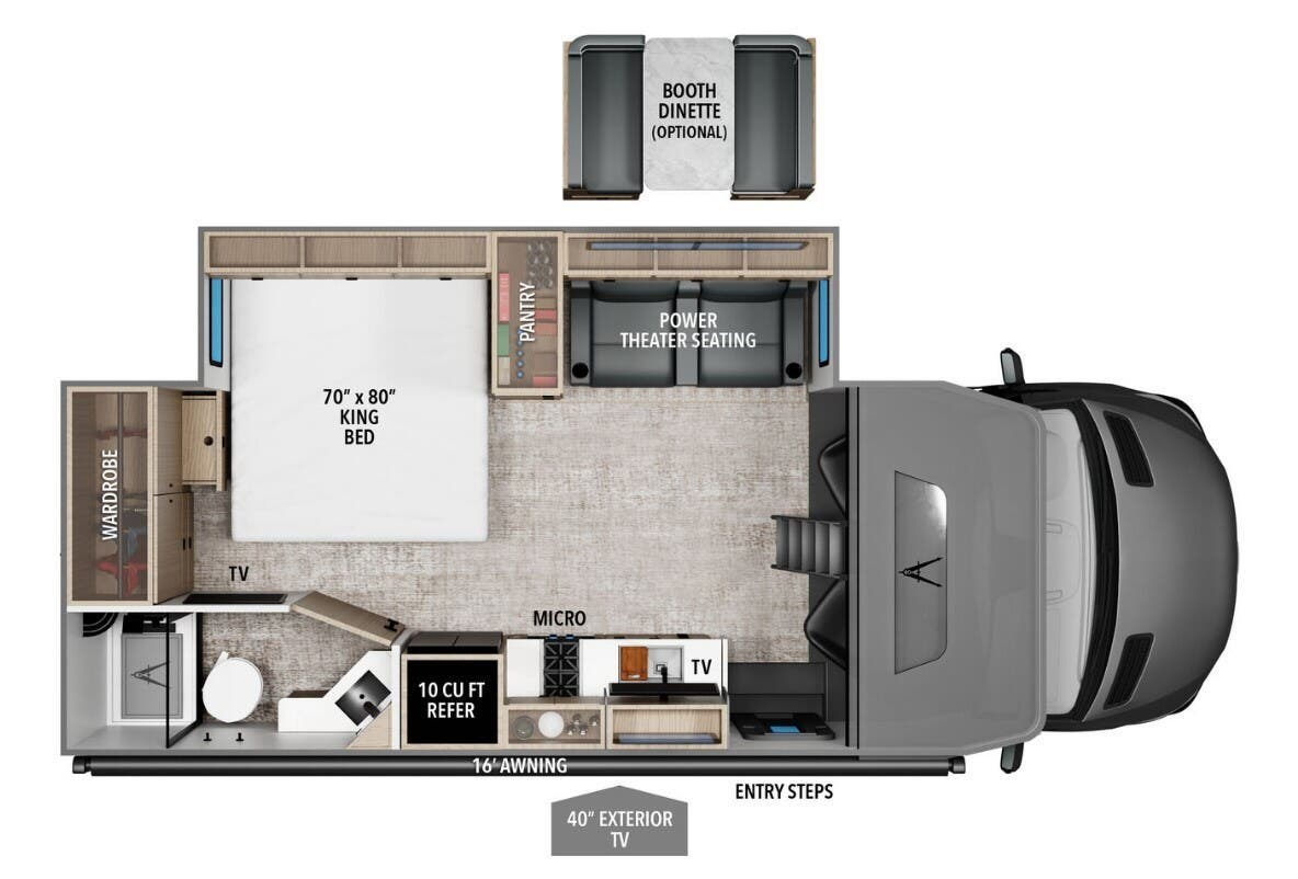 Call now about this 2025 Grand Design Lineage 25FW! 2025 Grand Design Lineage 25FW - New Class C For Sale by McClains RV in Kerrville, Texas features Insulated, GPS Navigation, Backup Monitor, Power Roof Vent, Stove Top Burner