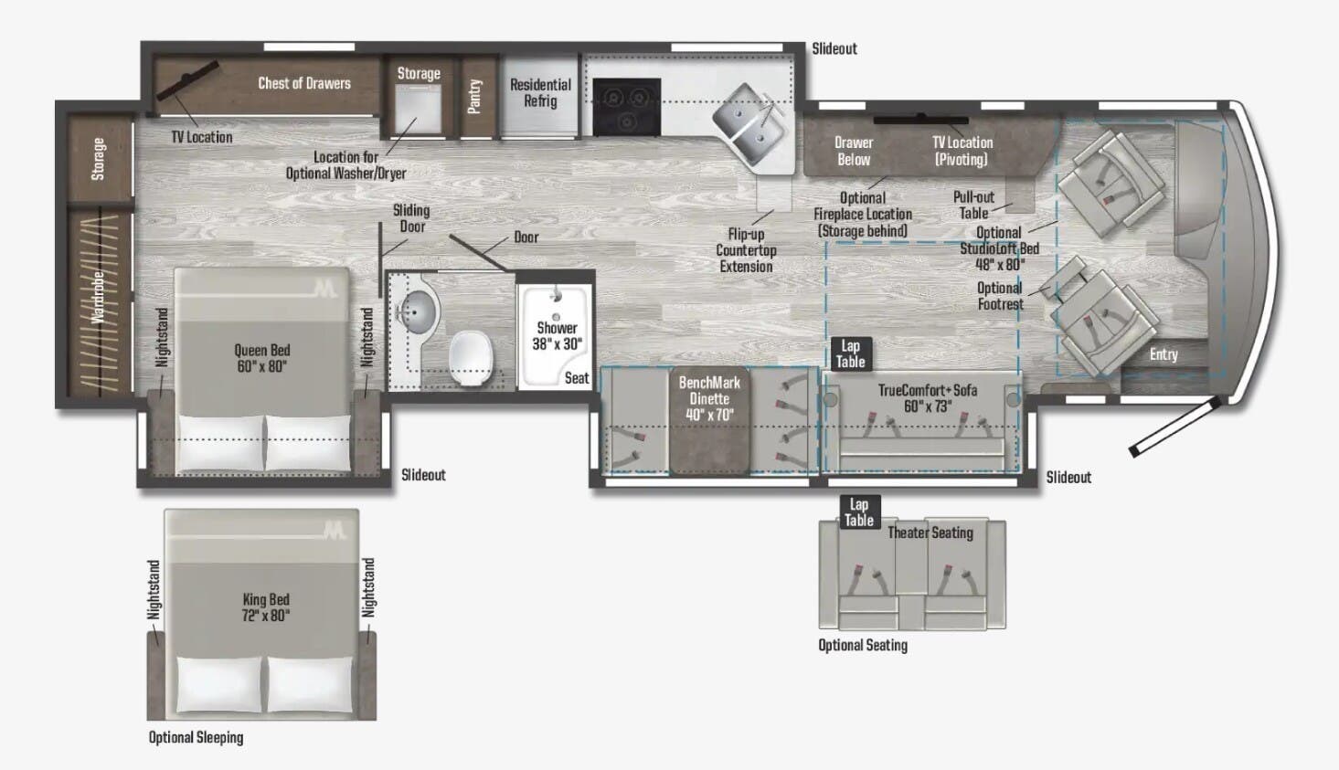 Call now about this 2025 Winnebago Forza 36H! 2025 Winnebago Forza 36H - New Class A For Sale by McClain's RV Fort Worth in Fort Worth, Texas features Smoke Detector, Fireplace, Shower, Toilet, Awning