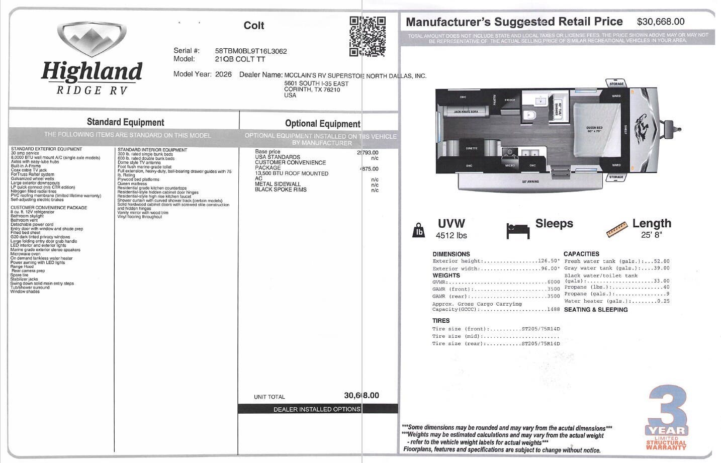 Contact us now about this 2026 Highland Ridge Open Range CONV 21QB! 2026 Open Range CONV 21QB by Highland Ridge from McClain's RV Superstore in Corinth, Texas