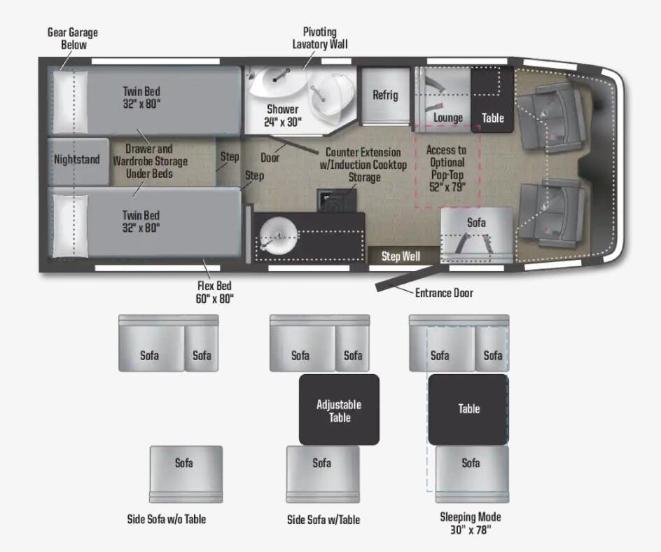 Call now about this 2026 Winnebago Ekko 23B! 2026 Winnebago Ekko 23B - New Class C For Sale by McClain's RV Superstore in Corinth, Texas features Power Awning, Awning, Refrigerator, Backup Monitor, Driver's Door