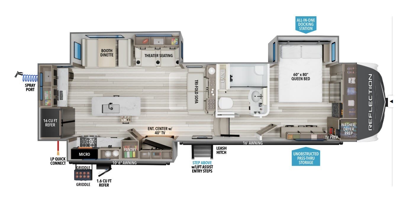 Call now about this 2026 Grand Design Reflection 320MKS! 2026 Grand Design Reflection 320MKS - New Fifth Wheel For Sale by McClain's RV Superstore in Corinth, Texas features Day/Night Shades, Island Kitchen, Kitchen Sink, Slideout, Heated Underbelly