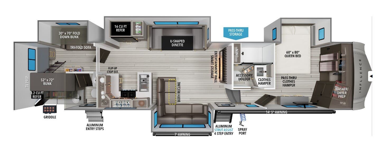 Contact us now about this 2026 Grand Design Influence 3904BH! 2026 Influence 3904BH by Grand Design from McClain's RV Superstore in Corinth, Texas