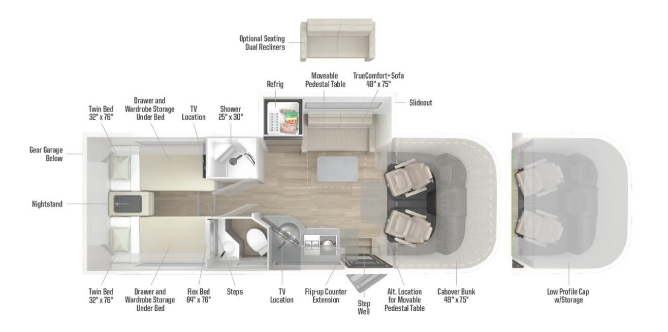 Call now about this 2026 Winnebago View 24R! 2026 Winnebago View 24R - New Class C For Sale by McClain's RV Superstore in Corinth, Texas features Air Conditioning, LED HDTV, Slideout, Shower, Water Heater