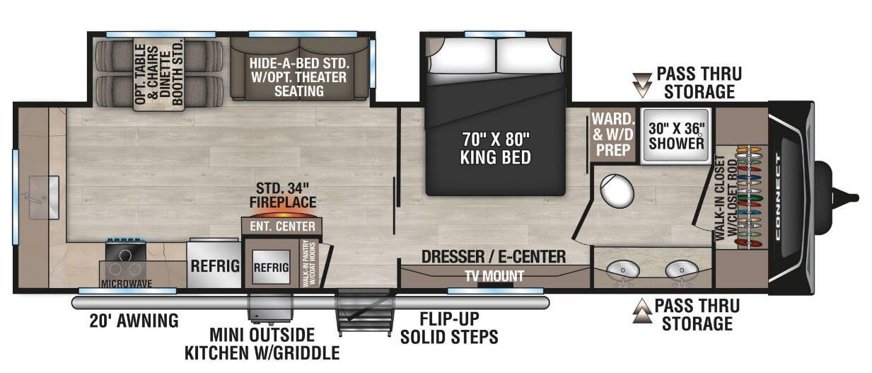 Call now about this 2025 K-Z Connect 302FBK! 2025 K-Z Connect 302FBK - New Travel Trailer For Sale by McClain's RV Oklahoma City in Oklahoma City, Oklahoma features Stove, Shower, Skylight, Slideout, Awning