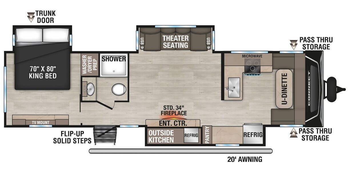 Call now about this 2025 K-Z Connect 323MKK! 2025 K-Z Connect 323MKK - New Travel Trailer For Sale by McClain's RV Oklahoma City in Oklahoma City, Oklahoma features Fire Extinguisher, Stove Top Burner, Batteries, Skylight, Air Conditioning