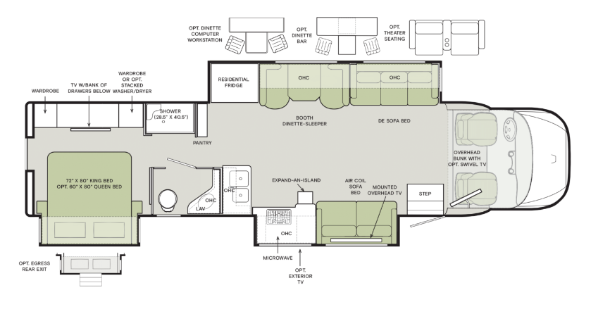 Call now about this 2026 Tiffin Allegro Bay 38AB! 2026 Tiffin Allegro Bay 38AB - New Super C For Sale by McClain's RV Oklahoma City in Oklahoma City, Oklahoma features Convection Microwave, LP Detector, Backup Monitor, Theater Seating, Awning