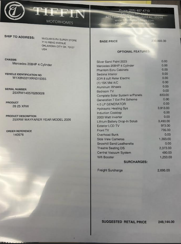 Contact us now about this 2026 Tiffin Wayfarer 25XRW! 2026 Wayfarer 25XRW by Tiffin from McClain's RV Oklahoma City in Oklahoma City, Oklahoma