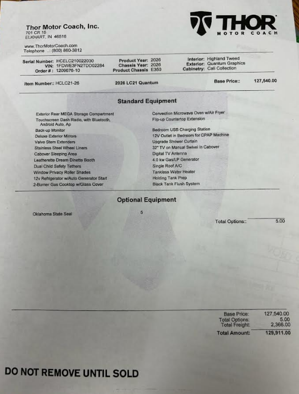 Contact us now about this 2026 Thor Motor Coach Quantum LC21! 2026 Quantum LC21 by Thor Motor Coach from McClains RV in Kerrville, Texas