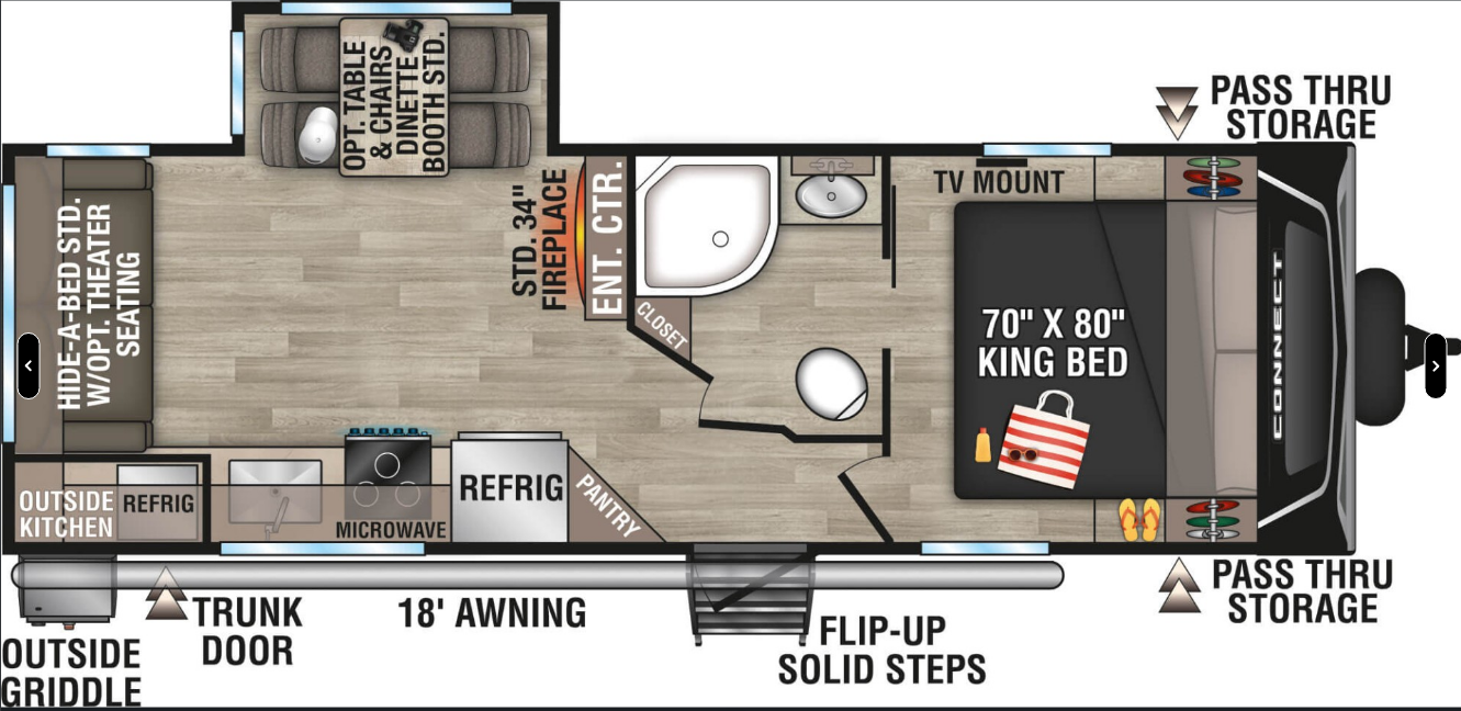 Call now about this 2025 K-Z Connect 241RLK! 2025 K-Z Connect 241RLK - New Travel Trailer For Sale by McClain's RV Oklahoma City in Oklahoma City, Oklahoma features Toilet, Oven, Fire Extinguisher, DVD Player, Luggage Rack