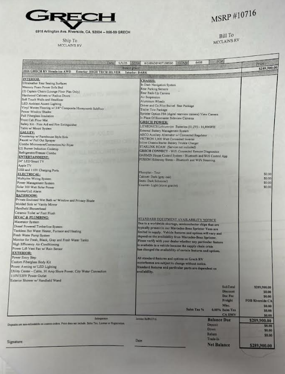 Contact us now about this 2026 Grech RV Strada AWD TOUR-ION! 2026 Strada AWD TOUR-ION by Grech RV from McClain's RV Oklahoma City in Oklahoma City, Oklahoma