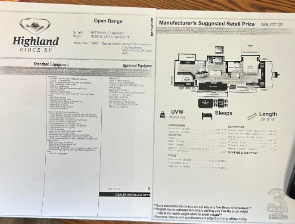 Contact us now about this 2026 Highland Ridge Open Range 338BHS! 2026 Open Range 338BHS by Highland Ridge from McClain's RV Oklahoma City in Oklahoma City, Oklahoma