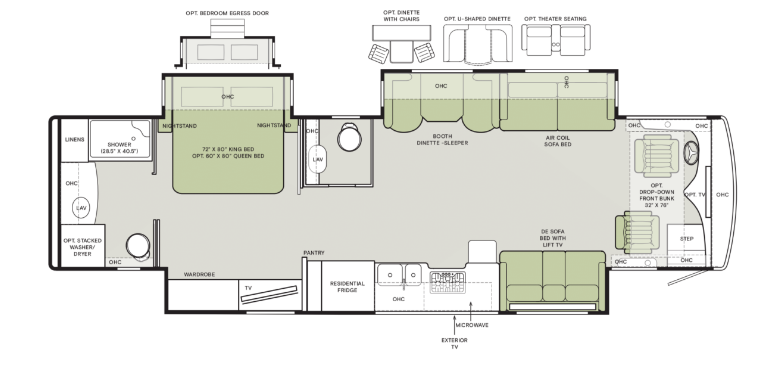 Call now about this 2026 Tiffin Allegro Red 37BA! 2026 Tiffin Allegro Red 37BA - New Class A For Sale by McClain's RV Oklahoma City in Oklahoma City, Oklahoma features Water Heater, Fire Extinguisher, Theater Seating, Slideout, Shower