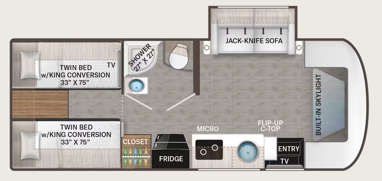 Call now about this 2024 Thor GEMINI 24KB! 2024 Thor GEMINI 24KB - Used Class C For Sale by McClain's RV Oklahoma City in Oklahoma City, Oklahoma features Generator, Medicine Cabinet, Awning, Microwave, Skylight