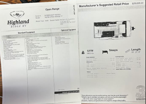 Contact us now about this 2026 Highland Ridge Open Range CONV 182RB! 2026 Open Range CONV 182RB by Highland Ridge from McClain's RV Oklahoma City in Oklahoma City, Oklahoma
