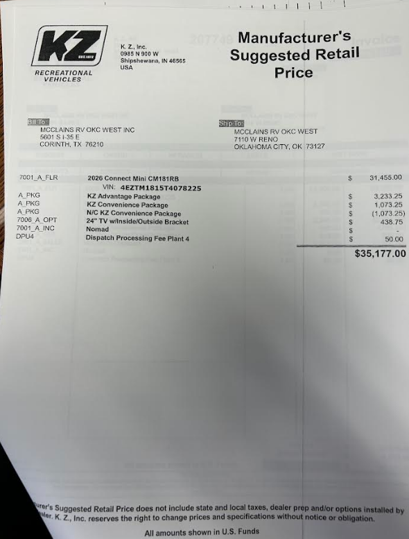 Contact us now about this 2026 K-Z Connect Mini 181RB! 2026 Connect Mini 181RB by K-Z from McClain's Longhorn RV in Sanger, Texas