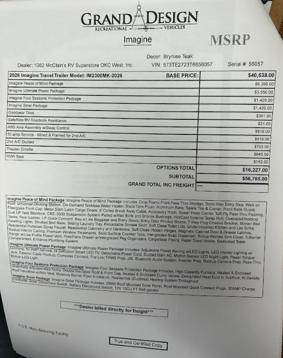 Contact us now about this 2026 Grand Design Imagine 2300MK! 2026 Imagine 2300MK by Grand Design from McClain's RV Oklahoma City in Oklahoma City, Oklahoma