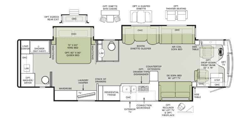 Call now about this 2026 Tiffin Phaeton 37BH! 2026 Tiffin Phaeton 37BH - New Class A For Sale by McClain's RV Oklahoma City in Oklahoma City, Oklahoma features Generator, Hitch, Refrigerator, TV, Medicine Cabinet