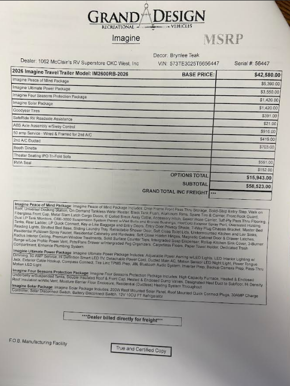 Contact us now about this 2026 Grand Design Imagine 2600RB! 2026 Imagine 2600RB by Grand Design from McClain's RV Oklahoma City in Oklahoma City, Oklahoma
