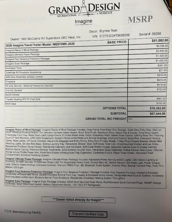 Contact us now about this 2026 Grand Design Imagine 2670MK! 2026 Imagine 2670MK by Grand Design from McClain's RV Oklahoma City in Oklahoma City, Oklahoma