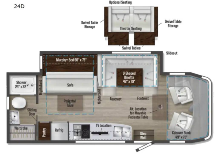 Call now about this 2022 Winnebago View 24D! 2022 Winnebago View 24D - Used Class C For Sale by McClain's RV Oklahoma City in Oklahoma City, Oklahoma features CO Detector, Slideout, Water Heater, Automatic Leveling Jacks, Hitch