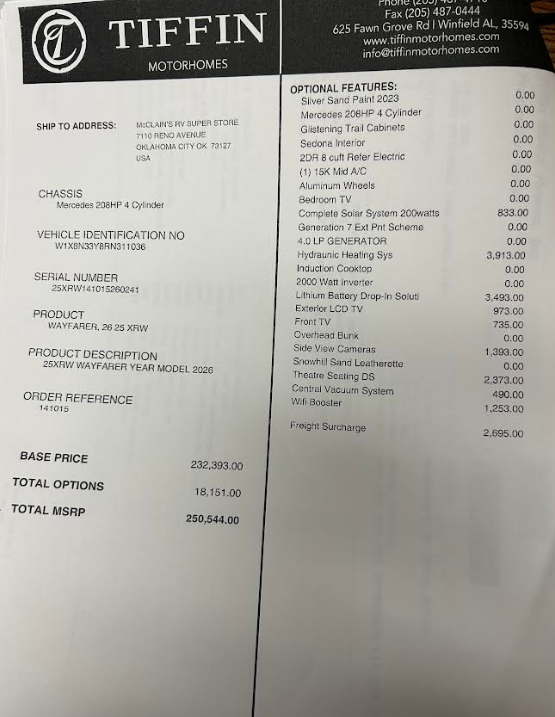 Contact us now about this 2026 Tiffin Wayfarer 25XRW! 2026 Wayfarer 25XRW by Tiffin from McClain's RV Oklahoma City in Oklahoma City, Oklahoma