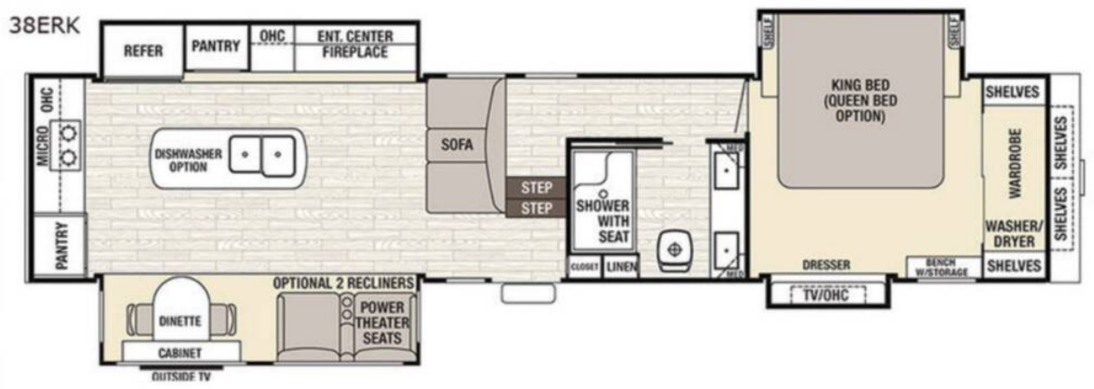 Call now about this 2017 Forest River Cedar Creek 38ERK! 2017 Forest River Cedar Creek 38ERK - Used Fifth Wheel For Sale by McClain's RV Oklahoma City in Oklahoma City, Oklahoma features Slideout, Smoke Detector, Roof Vents, CO Detector, Fire Extinguisher