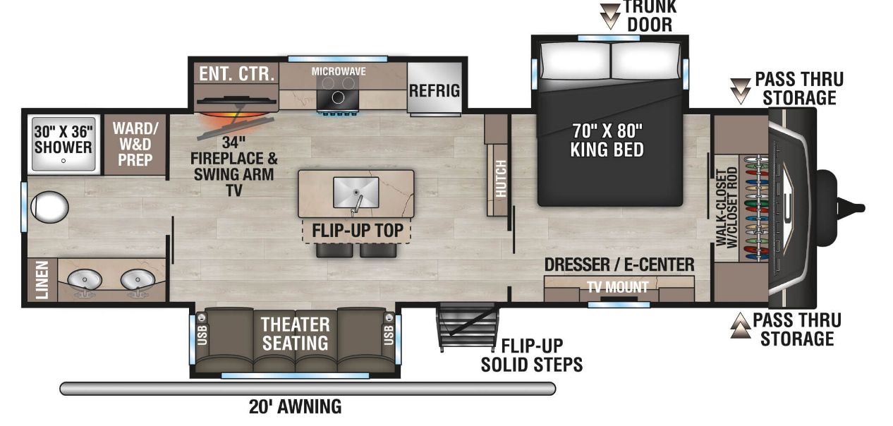 Call now about this 2026 K-Z Connect 293RB! 2026 K-Z Connect 293RB - New Travel Trailer For Sale by McClain's RV Oklahoma City in Oklahoma City, Oklahoma features Roof Deck, Refrigerator, Non-Smoking Unit, Medicine Cabinet, Microwave