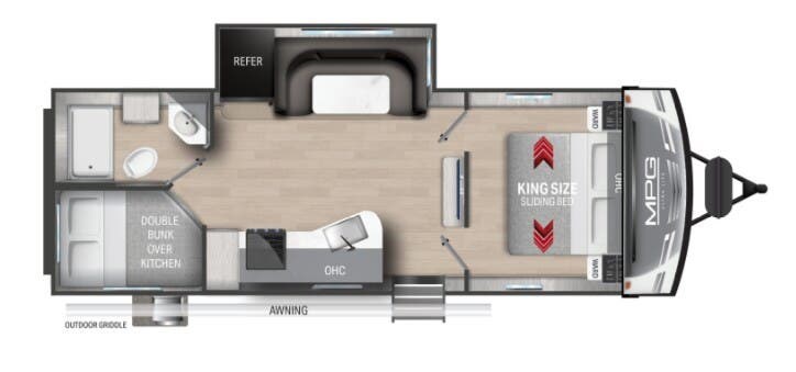 Call now about this 2023 Cruiser RV MPG 2500BH! 2023 Cruiser RV MPG 2500BH - Used Travel Trailer For Sale by McClain's RV Oklahoma City in Oklahoma City, Oklahoma features Stove, Refrigerator, Water Heater, Toilet, Batteries