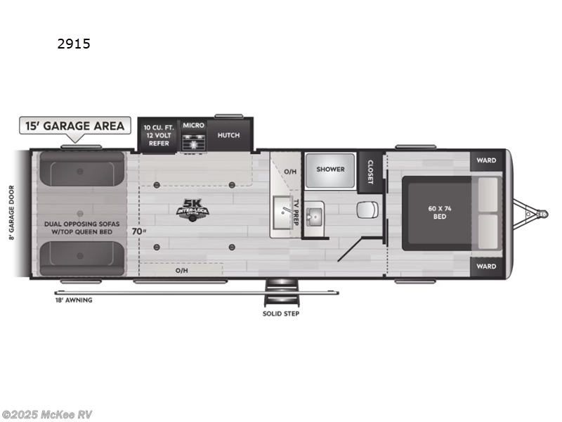 Call now about this 2025 Keystone Fuzion Impact Edition 2915! 2025 Keystone Fuzion Impact Edition 2915 - New Toy Hauler For Sale by McKee RV in Perry, Iowa features Slideout