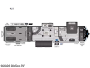 Call now about this 2025 Keystone Fuzion 419! 2025 Keystone Fuzion 419 - New Toy Hauler For Sale by McKee RV in Perry, Iowa features Slideout
