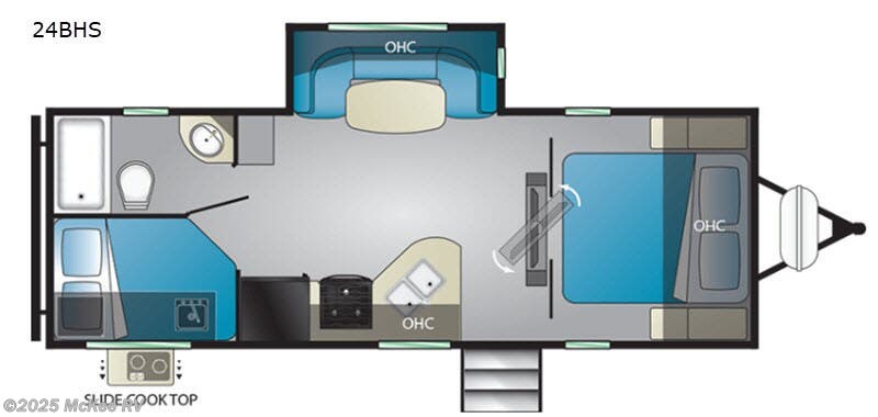 Call now about this 2020 Heartland North Trail 24BHS! 2020 Heartland North Trail 24BHS - Used Travel Trailer For Sale by McKee RV in Perry, Iowa features Slideout
