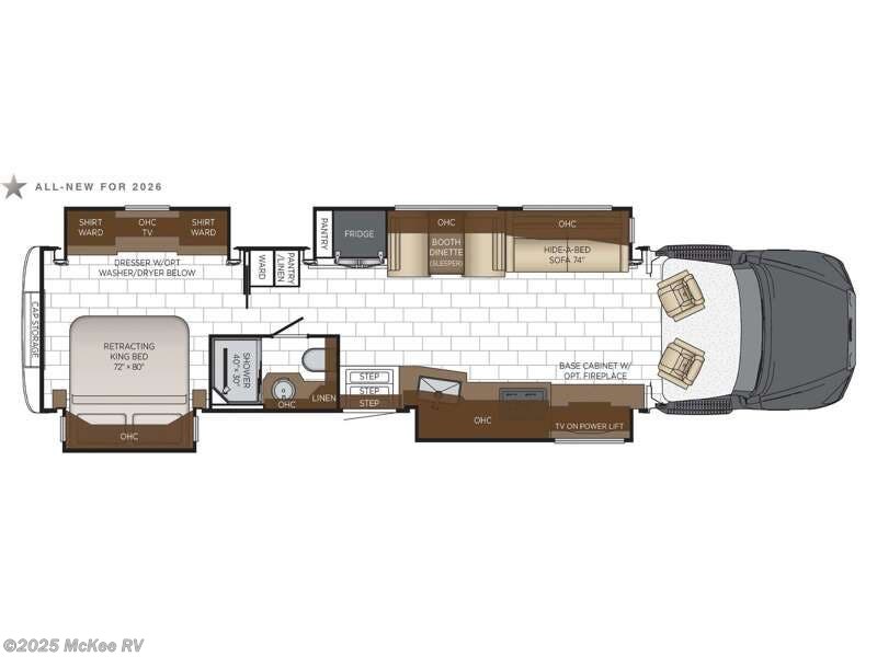 Call now about this 2026 Newmar Supreme Aire 4129! 2026 Newmar Supreme Aire 4129 - New Super C For Sale by McKee RV in Perry, Iowa features Slideout