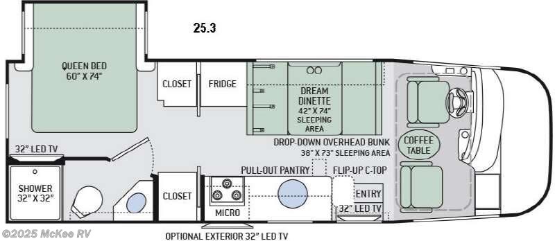 Call now about this 2016 Thor Motor Coach Vegas 25.3! 2016 Thor Motor Coach Vegas 25.3 - Used Class A For Sale by McKee RV in Perry, Iowa features Slideout