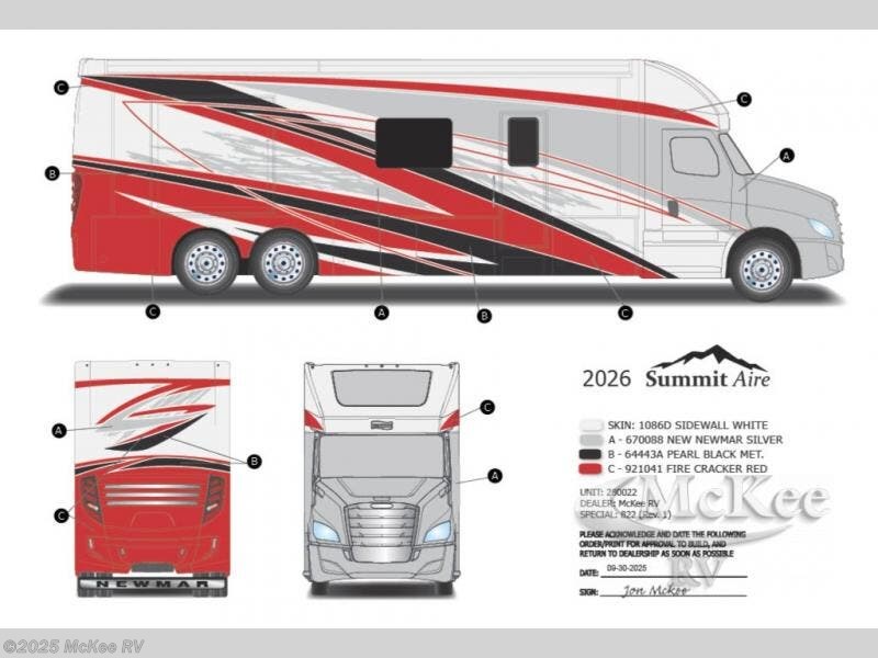 Email now about this 2026 Newmar Summit Aire 4505! New 2026 Newmar Summit Aire 4505 available in Perry, Iowa