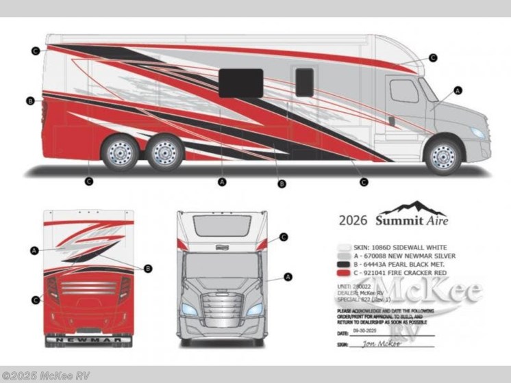 Email now about this 2026 Newmar Summit Aire 4505! New 2026 Newmar Summit Aire 4505 available in Perry, Iowa