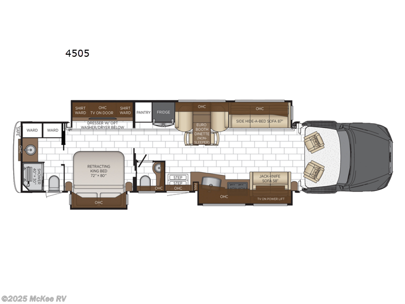 Call now about this 2026 Newmar Summit Aire 4505! 2026 Newmar Summit Aire 4505 - New Super C For Sale by McKee RV in Perry, Iowa features Slideout