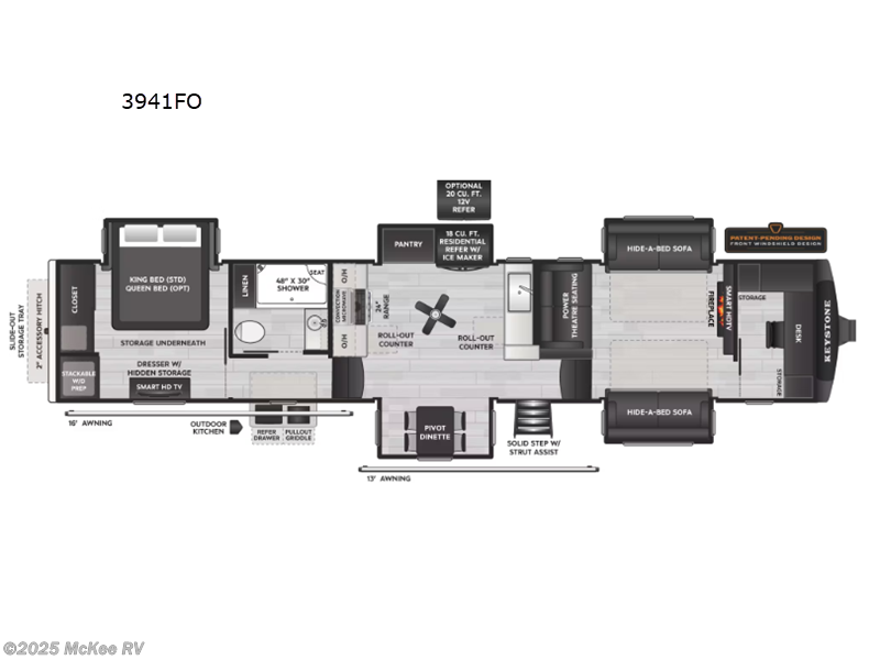 Call now about this 2026 Keystone Montana 3941FO! 2026 Keystone Montana 3941FO - New Fifth Wheel For Sale by McKee RV in Perry, Iowa features Slideout