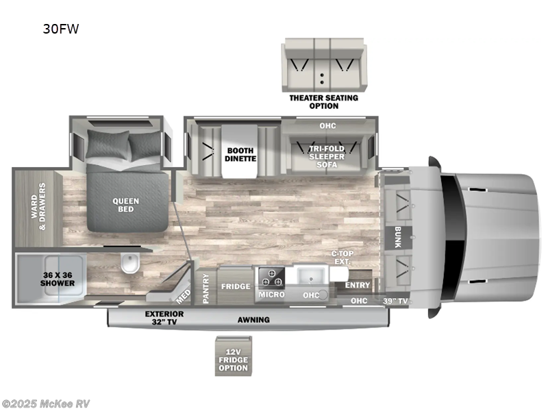 Call now about this 2026 Dynamax Corp isata 5 30FWD4X4! 2026 Dynamax Corp isata 5 30FWD4X4 - New Super C For Sale by McKee RV in Perry, Iowa features Slideout