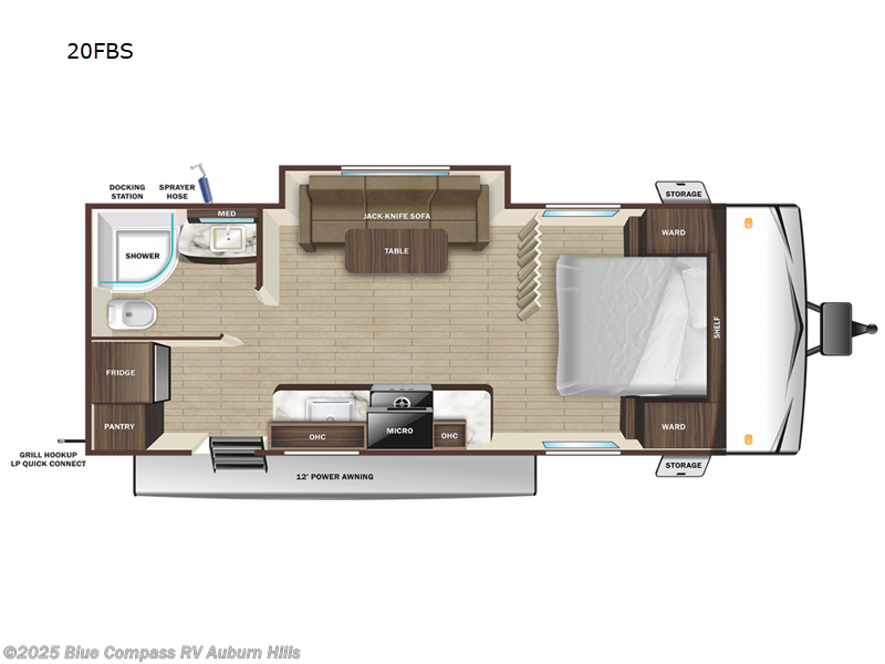 Call now about this 2024 Highland Ridge Open Range Conventional 20FBS! 2024 Highland Ridge Open Range Conventional 20FBS - Used Travel Trailer For Sale by Blue Compass RV Auburn Hills in Auburn Hills, Michigan features Slideout