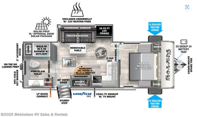 Call now about this 2024 Forest River Salem 22RBHL! 2024 Forest River Salem 22RBHL - New Travel Trailer For Sale by Mekkelsen RV Sales & Rentals in East Montpelier, Vermont