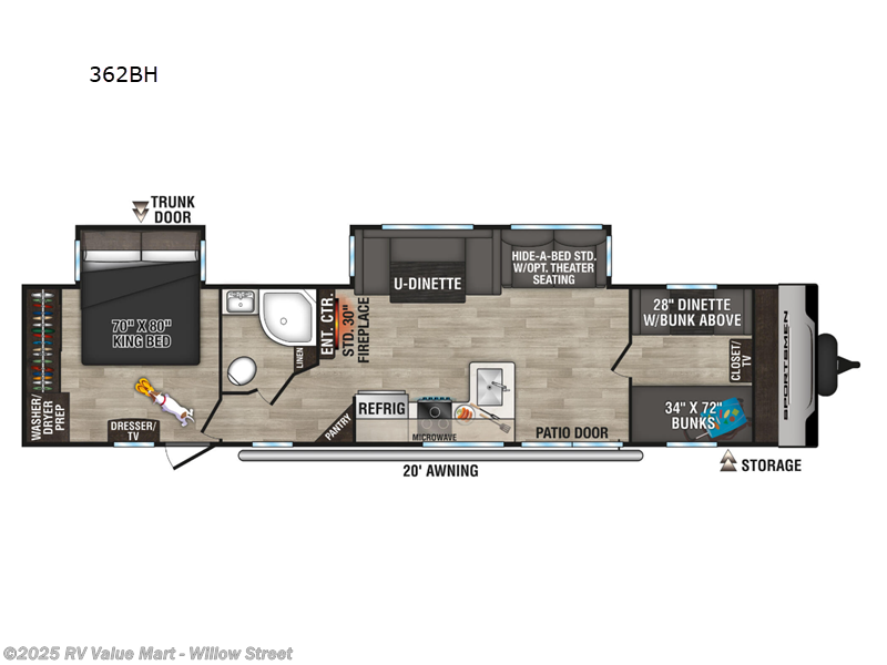Call now about this 2024 K-Z Sportsmen 362BH! 2024 K-Z Sportsmen 362BH - New Destination Trailer For Sale by RV Value Mart - Willow Street in Willow Street, Pennsylvania features Slideout