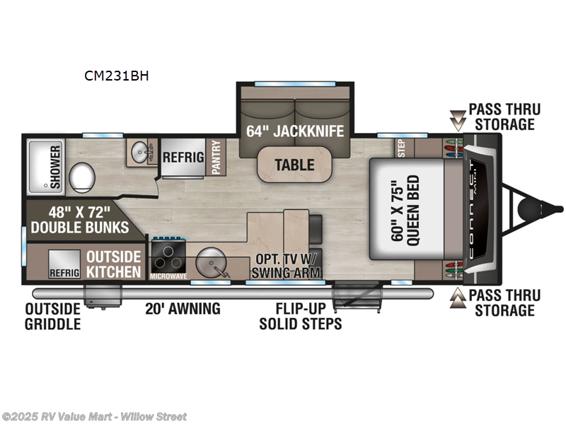 Call now about this 2026 K-Z Connect Mini CM231BH! 2026 K-Z Connect Mini CM231BH - New Travel Trailer For Sale by RV Value Mart - Willow Street in Willow Street, Pennsylvania features Slideout