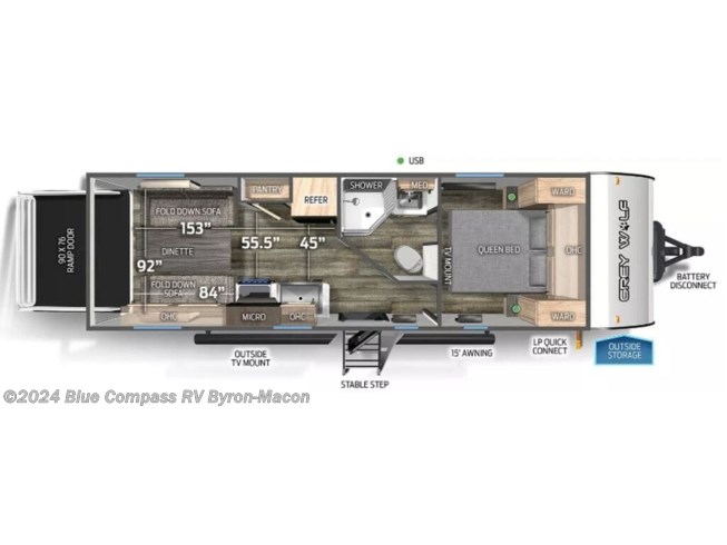 2024 Forest River 22RR - New Toy Hauler For Sale by Blue Compass RV Byron-Macon in Byron, Georgia