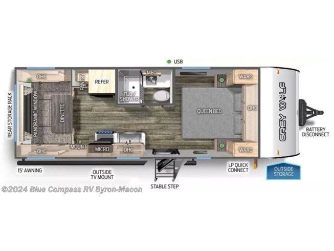 2024 Forest River Grey Wolf 20RDSE - New Travel Trailer For Sale by Blue Compass RV Macon in Byron, Georgia