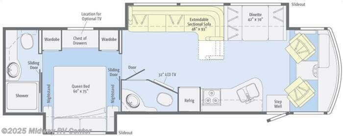 Call now about this 2012 Winnebago Vista 35F! 2012 Winnebago Vista 35F - Used Class A For Sale by Midway RV Center in Grand Rapids, Michigan features Slideout