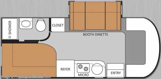 2014 Thor Motor Coach Chateau Citation Sprinter B+ 24SA W/Slide Diesel Gen, Bedroom TV Floorplan
