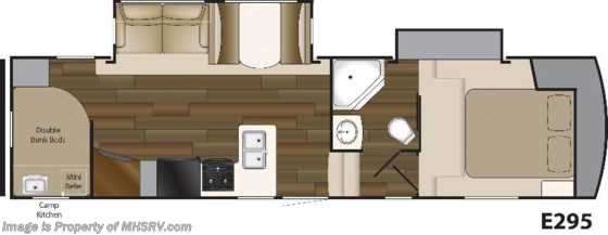 2014 Heartland RV ElkRidge Extreme Light E295 W/Double Bunks &amp; Ext Kitchen Floorplan