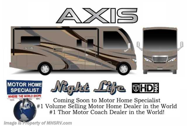 2015 Thor Motor Coach Axis 24.1 W/Slide, IFS, 4 Beds, 3 TV &amp; 15K BTU A/C